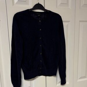 Ann Taylor Navy Button-Up Cardigan